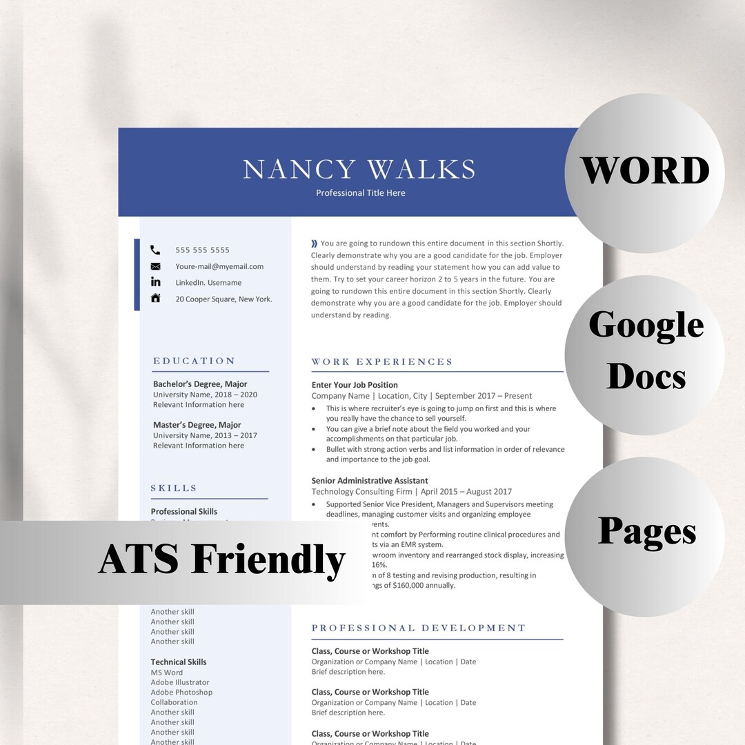 Web Developer Resume Template: Canva & Word, Cover Letter (digital ...