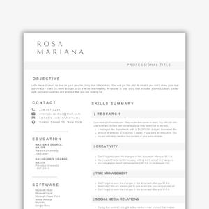 Minimalist Canva Resume Template with Cover Letter (ATS Friendly, PDF Download