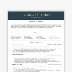 Minimalist Resume Template Canva: Modern, Professional CV (Digital Download)