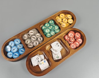 Wingspan Custom Token Tray | Borad Game Token Tray |Solid Wood Organizer