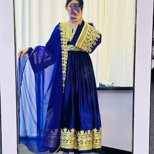 Elegant Afghani Handmade Dress – Traditional Embroidery & Vibran