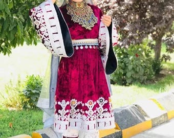 Handmade Embroidered Afghani Dress | Pashtun Wedding Outfit