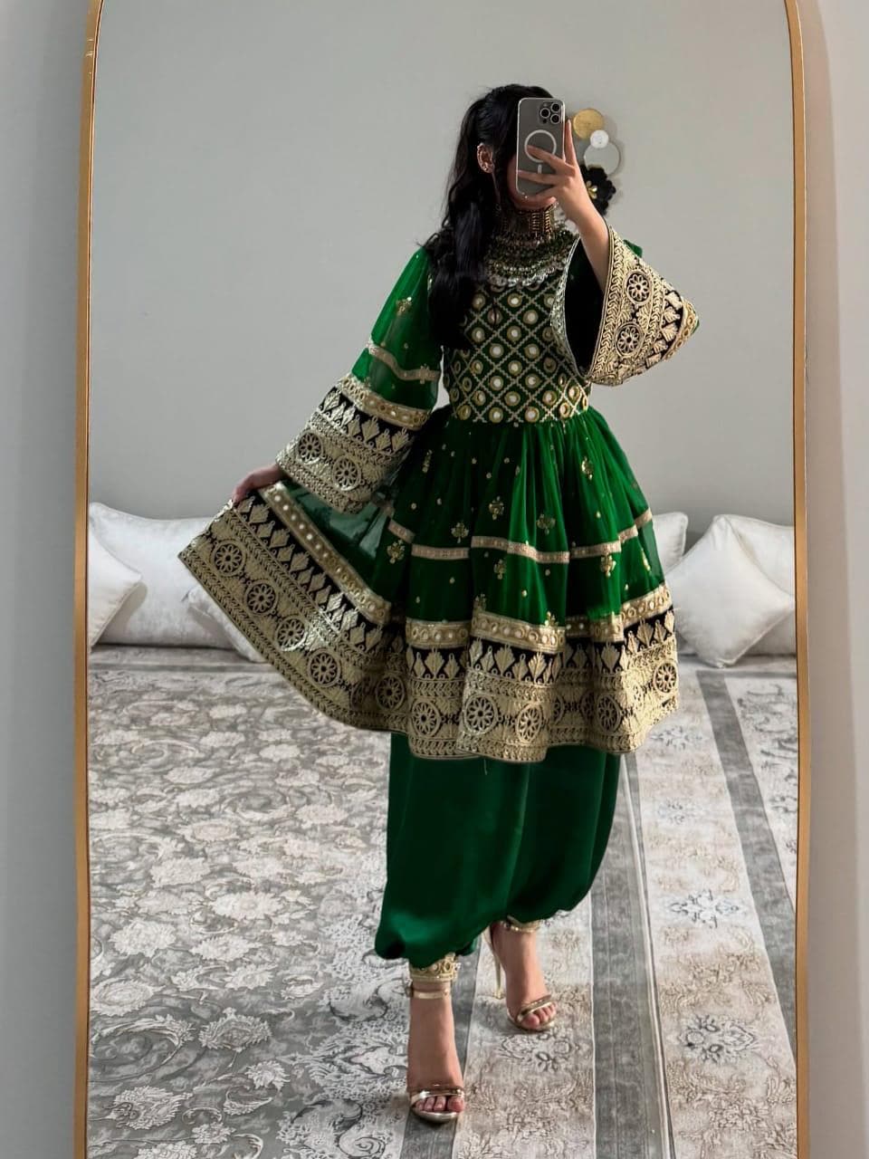sachin and babi light blue dress Traditional Afghani Dress