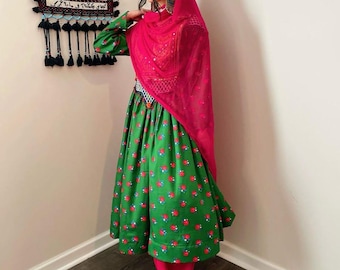 Vestido tradicional afgano hecho a mano / Vestido largo bohemio bordado / Ropa étnica afgana