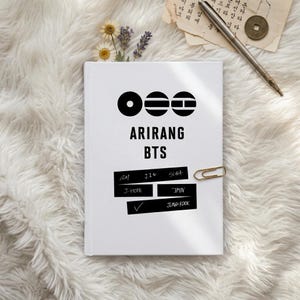 Arirang BTS Journal | K-Pop Notebook, Minimal Black Logo Hardcover