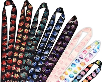 Polyhedral Crystal Dice Lanyard - D&D - Dungeons and Dragons