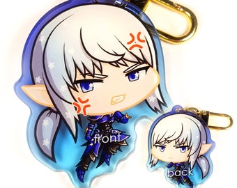 Estinien Wyrmblood - 2in Keychain Charm Double Sided FFXIV