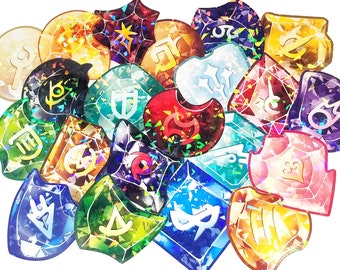 3,5 Zoll Sticker Soul Crystal FFXIV Holographisch