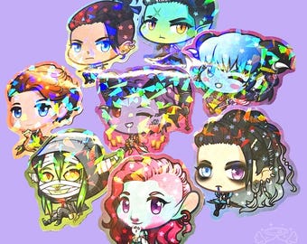Criticalrol Mighty Nein 6,5 cm Holographischer Vinyl-Aufkleber Wasserfest