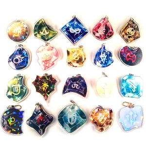 FFXIV Soul Crystal [ 1" Pins ] & [ Holographic 2.5" Charms ] Final Fantasy XIV