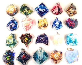 Final Fantasy XIV Soul Crystal Holographic - 2in Keychain Charm DOUBLE SIDED