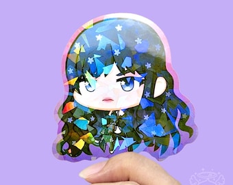 Gaia Aufkleber FFXIV 6,5 cm Holographisch Vinyl Wasserfest