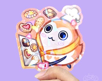 Paissa Patisserie Aufkleber FFXIV 6,5 cm Holographisches Vinyl Wasserfest