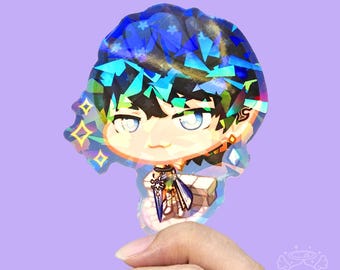 Aymeric de Borel Aufkleber FFXIV 6,5 cm Holographisches Vinyl Wasserfest