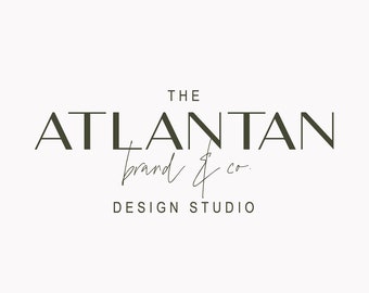 Semi Custom Hand lettered Brand Identity Design Kit | Brand Kit | Premade Logo | Brandmark | Initials Logo | Business Branding | Brand Board