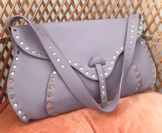Vintage Celine Y2K 2002 Poulbot CE00 14 Rare Hand Bag Lilac Real Leather Original Designer Authentic Made in Italy Purple Baguette Etsy Canada