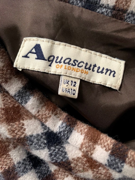 Vintage 1990s AQUASCUTUM classic house club check… - image 4