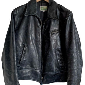 Rare Levi's Vintage Clothing Genuine Leather 1930's Jacket Navy