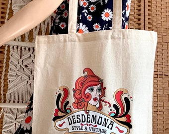 Desdemona Style & Vintage Logo Tote Hand Bag Shoulder Bag