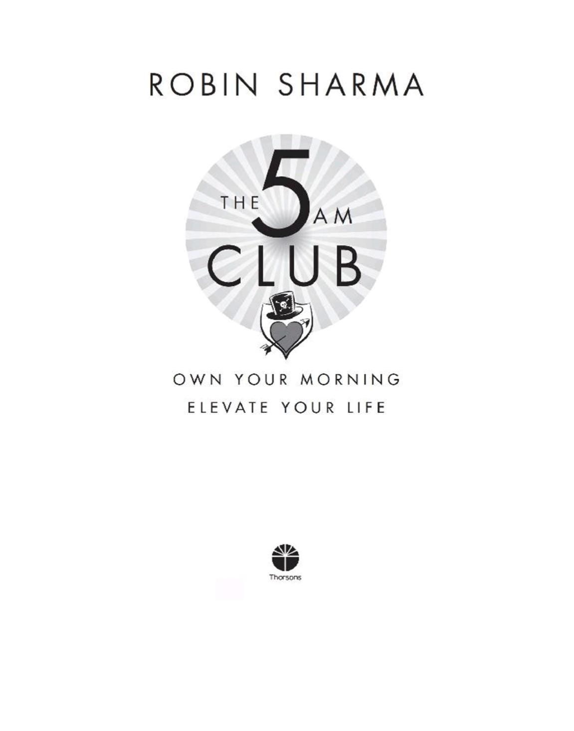 5am Club Routine Pdf The 5AM Club Book Pdf by Robin Sharma - Etsy