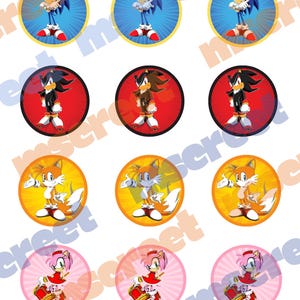 Sonic edible toppers, cake toppers, cookie toppers, icing sheets, icing precut images, cupcake toppers, treat toppers.