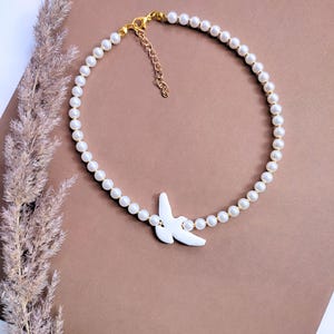 Inilbran Boho Pace Colomba Collana Girocollo Colomba Vintage Uccello Collana Girocollo Amore Oro Pace Collana Piccola Collana Di Perle Catena Gioielli Per Donne E Ragazze