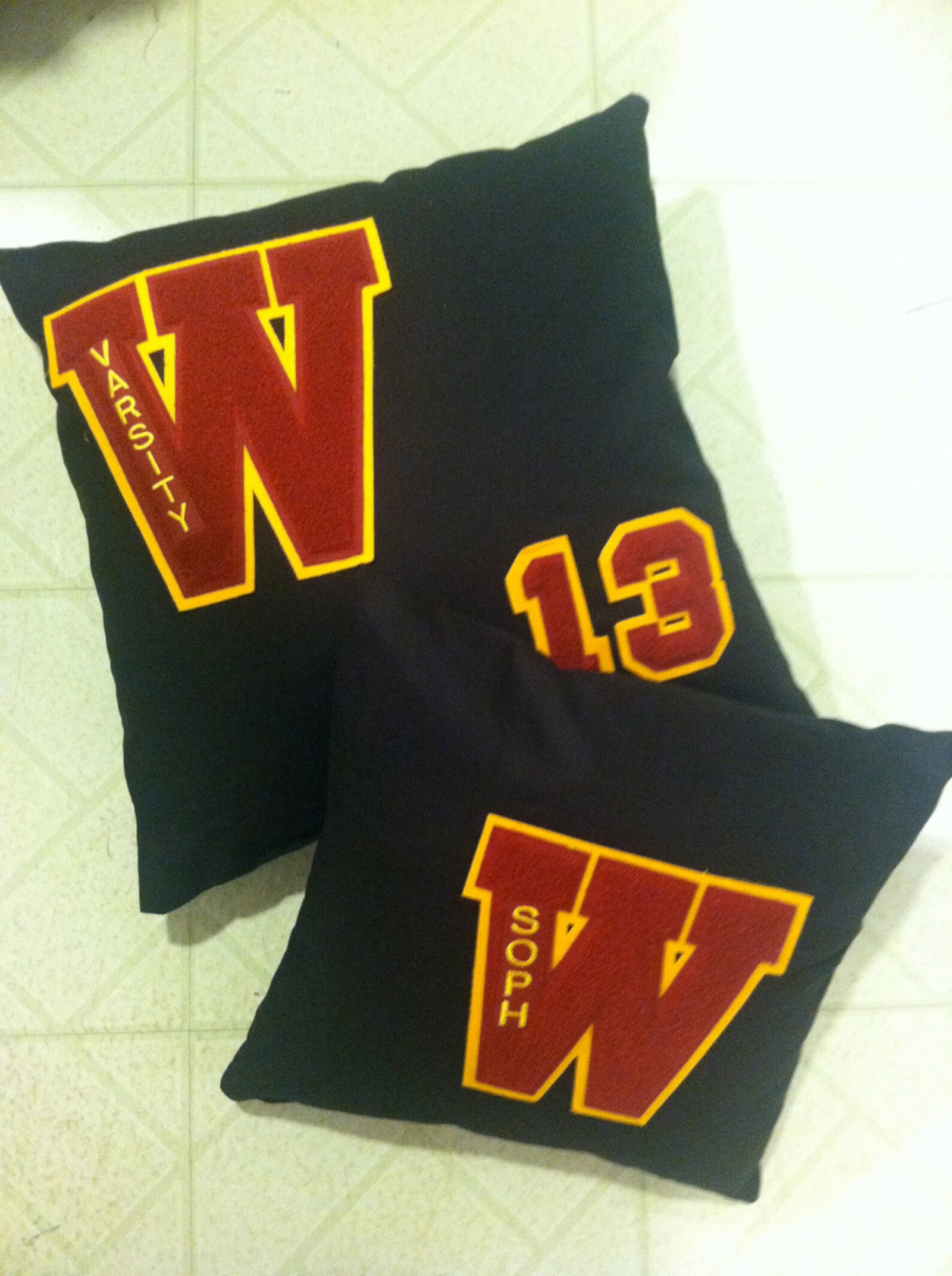 Varsity Letter Pillow Custom Made Etsy
