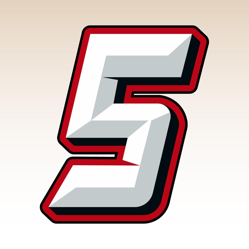 Racing Number 5 Cookie Cutter - Etsy
