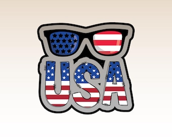 4th of July USA Outline Cookie Cutter