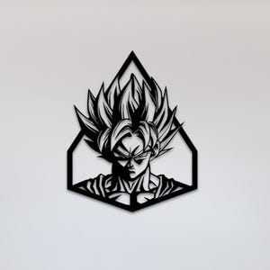 Goku Metal Wall Art | Anime-Inspired Wall Decor | Teen Room Wall Decor | Metal Wall Hangings | Gift for Anime Lovers | Dragon Ball Fans Gift