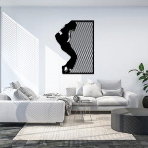 Michael Jackson Metal Wall Art | Jackson Wall Decor | King of Pop Music | Bedroom Wall Art | Modern Home Decor |Gift For Michael Jackson Fan