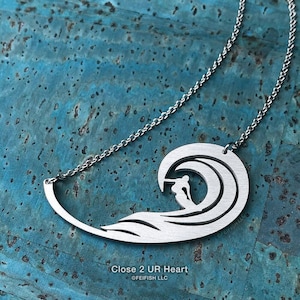 Surfer Stainless Steel Necklace by Close 2 UR Heart