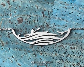 Kayaker Stainless Steel Necklace by Close 2 UR Heart