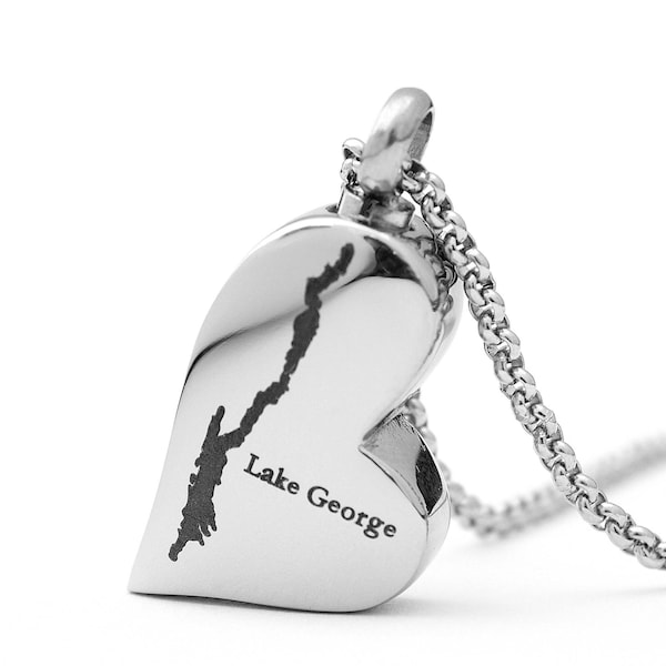 Lake George Chambered Heart Necklace