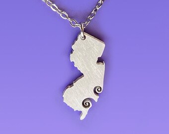 New Jersey State Map Halskette