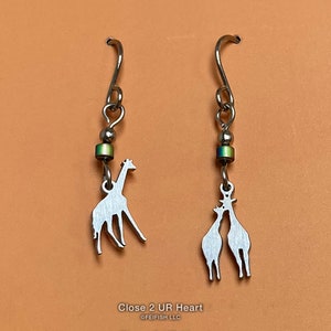 Giraffe Family Stainless Steel Earrings