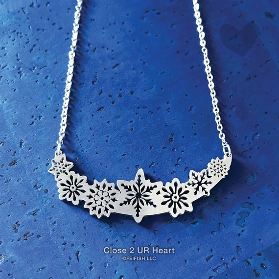 Snowflakes Necklace by Close 2 UR Heart Etsy