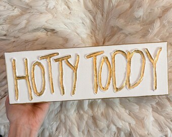 4x12 Hand Painted Game Day Canvas | Hotty Toddy | Ole Miss Art | Gold Hotty Toddy Art | Cute Football Decor