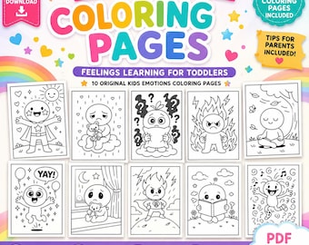 Coloriages sur les émotions pour enfants | Apprendre les émotions : fiches à imprimer pour les tout-petits (PDF à télécharger)