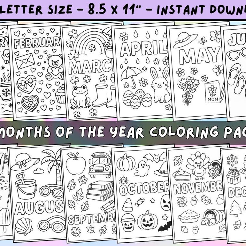 Monthly Activity Pages - Etsy