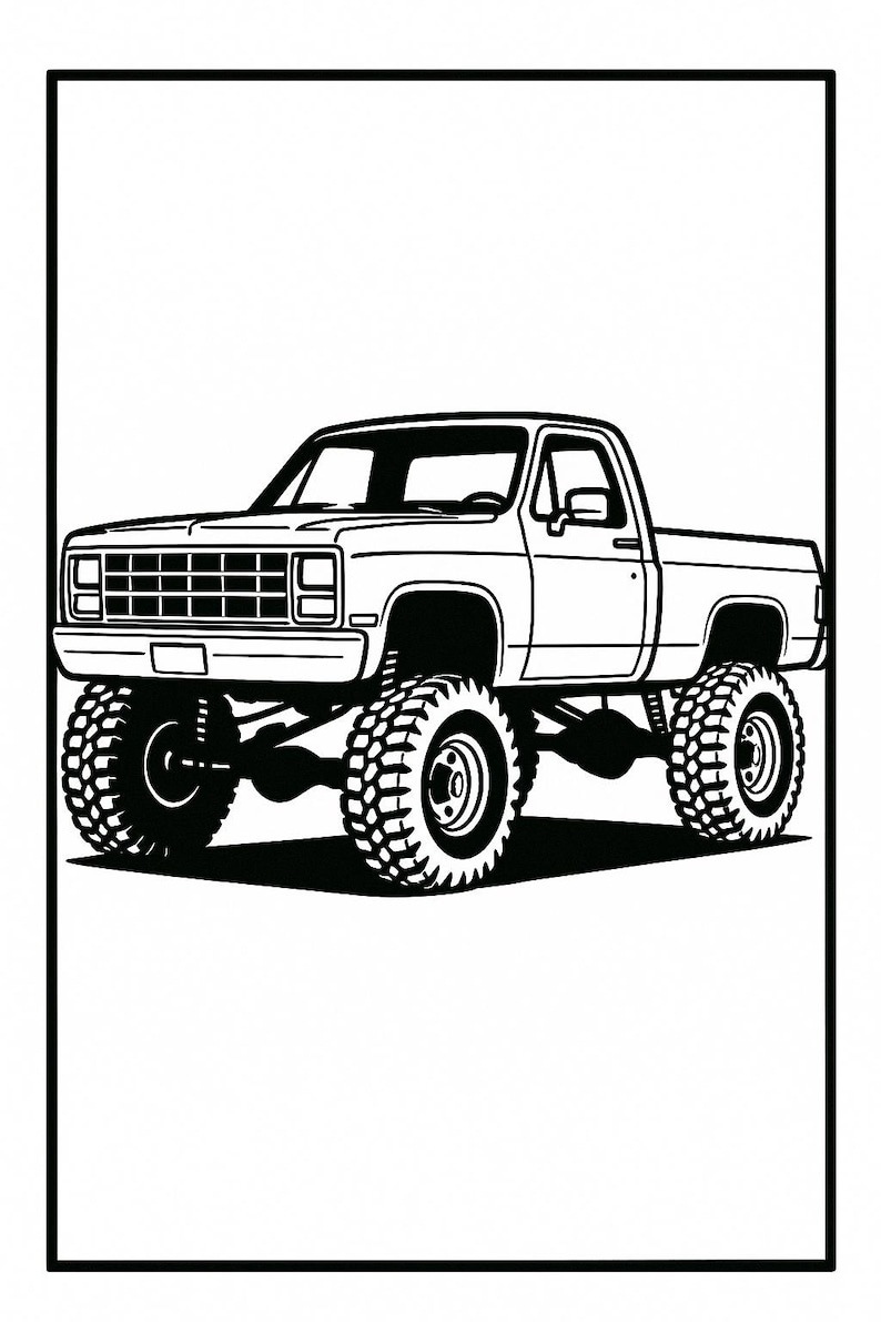 10 Truck Coloring Pages Classic Trucks Lifted Pickups Lowered