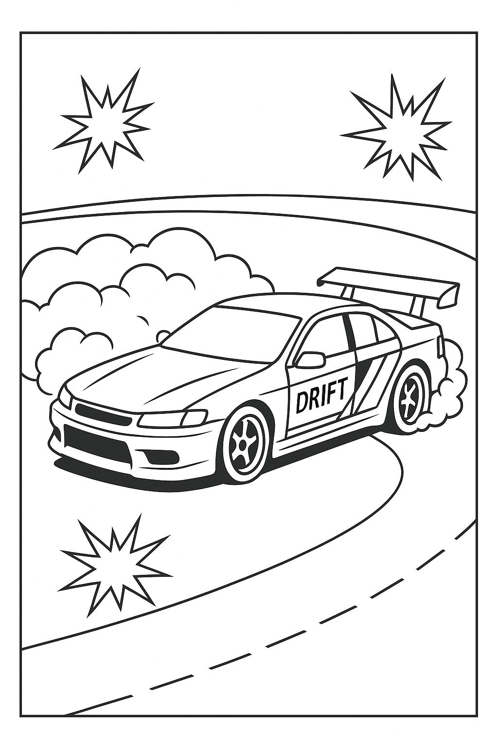 Kids Vehicle Coloring Pages – Race Cars, Sports Cars & Trucks ...