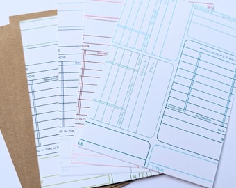 Library Card Stationery