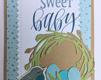 Sweet Baby Bird Card