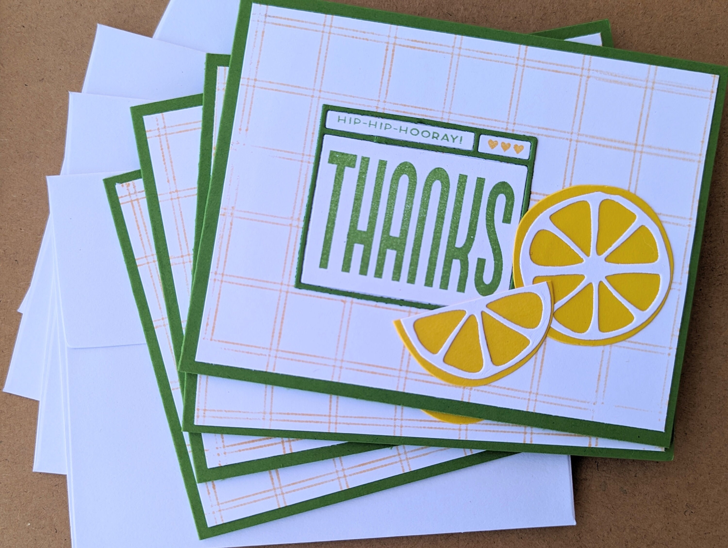 Green Thanks Card Set - Etsy