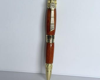 Gold/Brass Music Twist Pen Featuring Guitar, Drum, Piano, Music Notes - Multiple Color Options