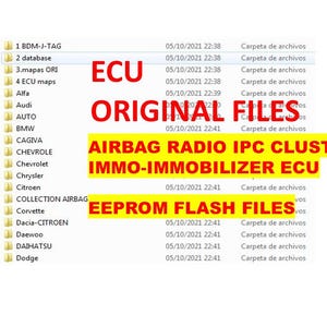 ECU collection database ori file airbag-dashboard-radio-immo-immobilizer-eeprom files and flash
