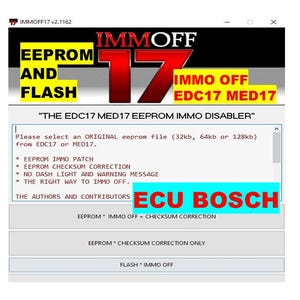 IMMO OFF edc17 BOSCH edc17 med17 immo off eeprom and flash multibrand