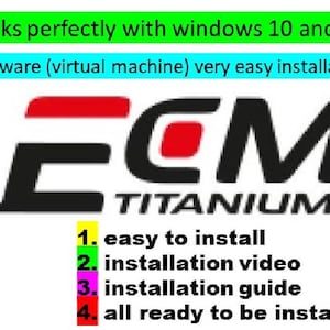 ECM Titanium für Windows 10 und 11 VMWare (virtuelle Maschine) inklusive für Installation, Power, Torque und Kartenmodifikation.