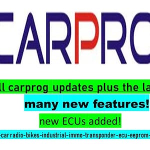 Carprog software 13.77 + full version updates for Ecu Bsi Closter Radio immo Tool MCU EEPROM electrical diagrams